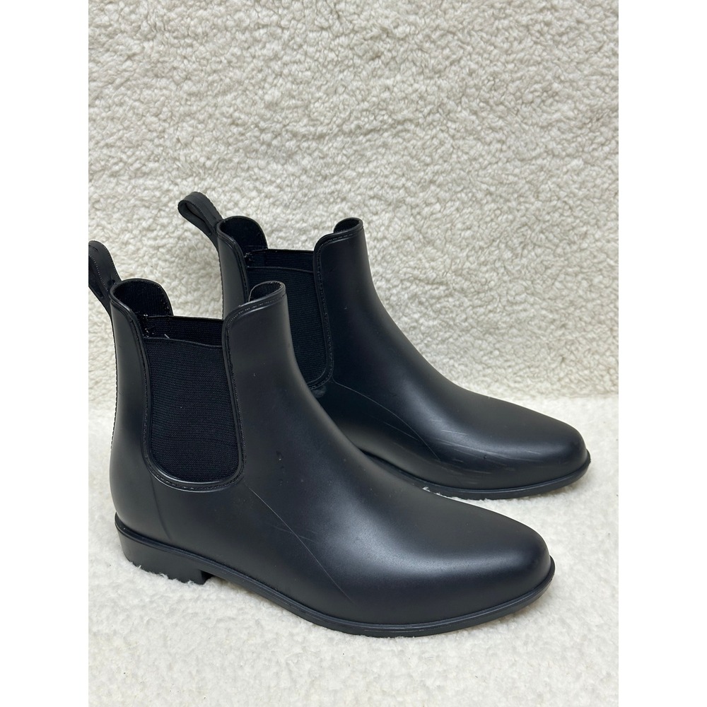 Target Rain Boots Black Chelsea Ankle Waterproof Matte Slip On 096090522 Size 9